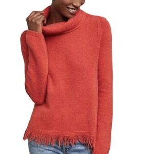 Anthropologie | Akemi + Kim Orange-Red Cowl neck Sweater